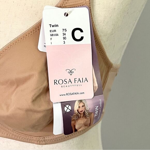 NWT New Anita Rosia Faia 5490 Twin Seamless Comfort Underwire Bra 34C Skin tone - Picture 6 of 16
